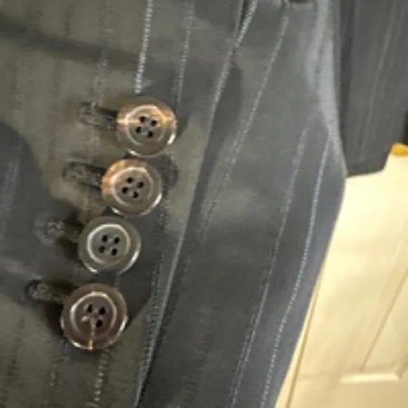 Women's Elie Tahari Blazer Size Unspecified Black Pinstripe(420T) - Picture 5 of 10